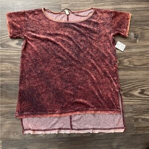 Free People We The Free Velvet Tee – Wine/Burgundy – Size Small
